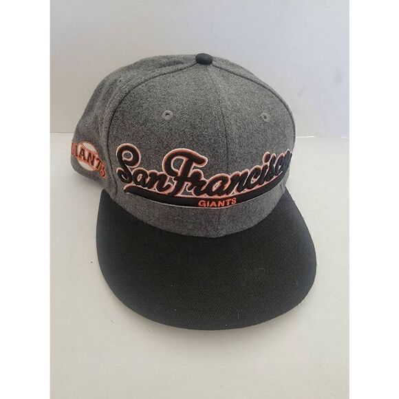 New Era Men's Gray And Black San Francisco Giants Snap Back Hat One Size - Picture 1 of 4